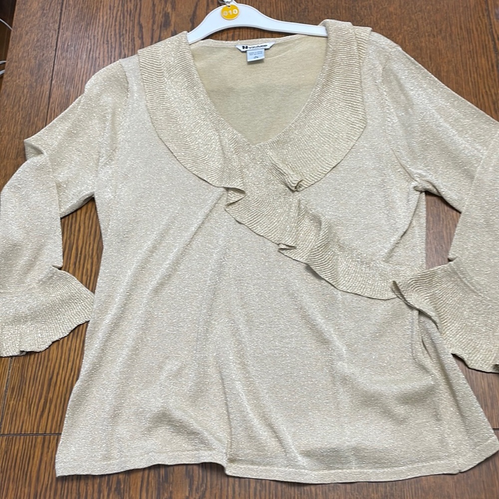 Vintage Nygård Collection, Lightweight, Soft Gold Top SZ Large